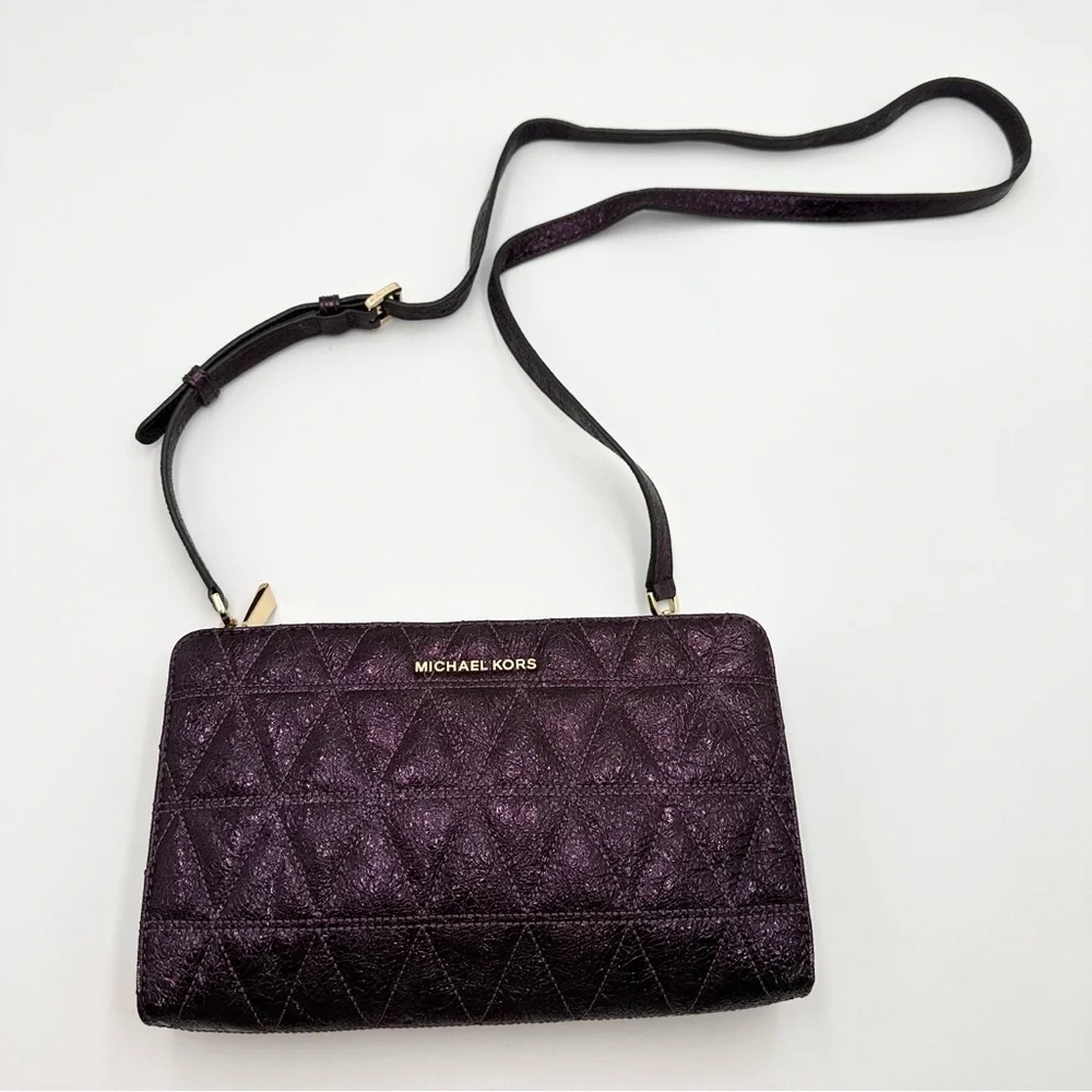 MICHAEL KORS Damson Large Crossbody Clutch Bag